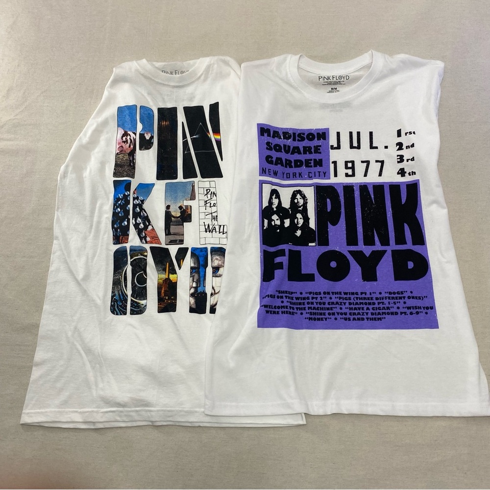 2023 Pink Floyd White Shirt Lot of 2